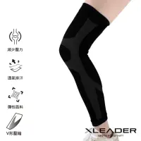 在飛比找momo購物網優惠-【Leader X】進化版X型運動壓縮護膝腿套 2色任選(X