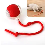 WREAGD Interactive Pet Rolling Ball Toy - Automatic Self-Rolling Ball for Dogs and Cats, Motion Activated and Durable Chew Toy (Red)