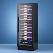 128 Bottles Devanti Wine Fridge Compressor Cooler Dual Zone