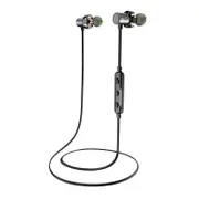 X670BL Bluetooth Headset Dual Driver Wireless Headphones Super Bass Stereo Sound Earphones with Mic Gray