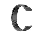 For Garmin Fenix 5 Stainless Steel Sraps(Black)