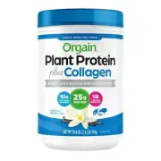 Plant Protein Plus Collagen Vanilla Bean 25.6 Oz By Orgain