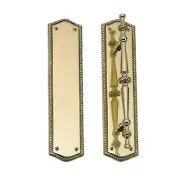 2.37 in. Satin Nickel Trafalgar Plate Passage Set