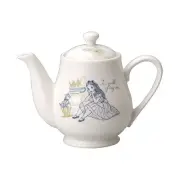 Disney Alice in Wonderland porcelain teapot tea celemony w/ strainer New Japan