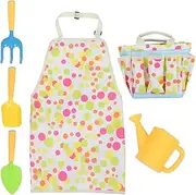 Kisangel 1 Set Gardening Tool Digging Tools with Tote Bag Apron Watering Can Rake Shovel and Trowel for Outdoor Fun and Learning for Gardening Activities
