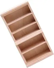 Totority 1:12 Scale Miniature Bookshelf Model Wooden Mini Furniture for Dollhouse Decor