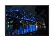 Story Bridge by Night Framed Print Fine Art Poster Print