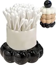 Tooth Picks Holder Dispenser - Floss Pick Holder Toothpick Container Qtip Dispenser - Toothpick Dispenser, Cotton Swab Container, Bathroom Containers for Bedroom, Living Room