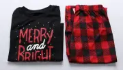 Jammies For Your Families Unisex Kid's Pajama Top & Bottom Set BL1 Red Size 4/5