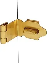90 Degree Brass hasp,Door Hasp Latch 90 Degree Solid Copper Safety Right Angle Padlock Hasp Locking Latch Security Door Clasp Hasp Lock Latch (Brass)