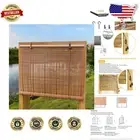 Versatile Roman Bamboo Curtains - 45" W x 48" H Light Filtering Window Shades