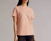 Ted Baker Malom Branded Foil Cotton T-Shirt Dusky Pink Ted's Size-2 US Size.4-6