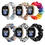 AU For Fitbit Sense 2 / Fitbit Versa 4 Scrunchie Cloth Elastic Watch Band Strap