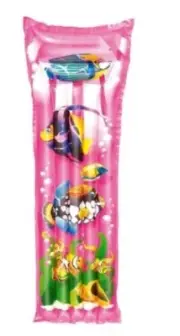 BestWay Beach Mat Float Lounger PINK Inflatable Mattress Tropical Fish 44035E