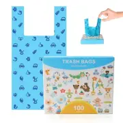 Odor Sealing Cat Litter Poop Clump Pick-Up Bags with Handles Scoop Tie Bags D...