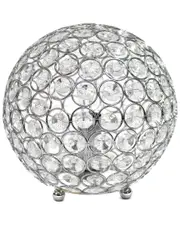 Lalia Home Crystal Ball Sequin Table Lamp Chrome