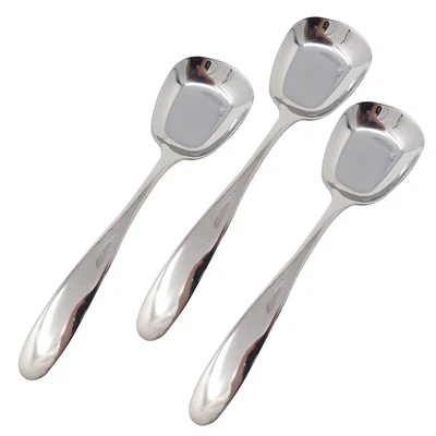 3PCS Fashion Korean style Thick Heavy Weight Stainless Steel Soup Spoons Tabl...