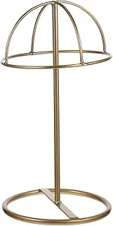 PartyKindom Hat Display Stand Card Display Stand Baseball Cap Storage Hat Hangers Hatbox Hat Rack for Wall Freestanding Hat Display Rack Cap Holder for Baseball Caps Coin Shop Head Iron Golden