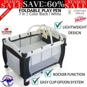 NEW BABY PORTABLE TRAVEL COT BASSINET FOLDABLE CHANGING TABLE PLAYING ENTRANCE