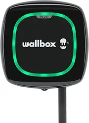Wallbox Pulsar Plus 7.4kW Type 2 Electric Vehicle Charger with 5 Meter Cable, Black