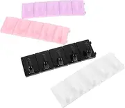 Generic 4pcs Manicure Practice Base Holder Tool for Nail Salon False Nails with Glue Decors for Nail Short False Nails Nail Rack Nail Table False Nails Short Nail Practice Hand Plastic