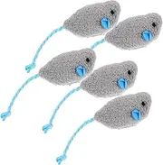 PENIKOKO 5pcs Plush Mouse Cat Interactive Chewing for Kittens Lightweight Compact Design Stimulates Hunting Instincts Fun Pet Supplies for Healthy Playtime