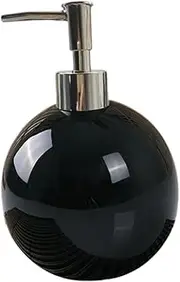 FytStycale Soap Dispenser with Multifunctional Ceramic Pump Bottle, Black, as described