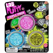 JA-RU Lab Putty Triple Pack, Glowing, Clear, & UV Reactive