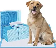 Jotia 100Pcs 60x60cm Disposable Pet Training Pads, 6 Layers Large Puppy Pee Training Pads Pet Training Pee Pads Super Absorbent & Leak-Proof Piddle and Potty Pads Pee Mats for Dogs, Cats, Pet (Blue)