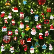 72Pcs Mini Christmas Ornaments for Xmas Tree Rustic Small Resin Chrismas Mini...