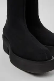 Billie TENCEL® Black textile boots for women