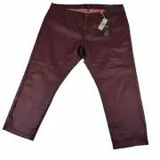 Denim (Autograph) Jean FI Coated Denim Red Berry Pants Women's 24 New With Tags