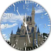 Disney Caslte Frameless Borderless Wall Clock Nice For Gifts or Decor Z125