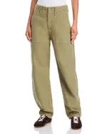 Mother The Fangirl Fatigue Flood Jeans in Sir Yes Sir Dried Herb