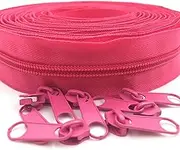 Plastic Zipper Nylon Coil Zippers, by The Yard with 20pcs Sliders, for DIY Sewing Tailor Crafts Bags, 5 10 Meter 24 Colors, for Sewing