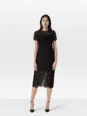 Black Midi Lace Dress