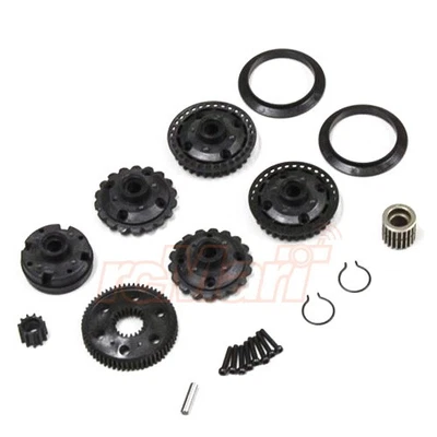 Kyosho For 1/10 Buggy OPTIMA Differential Gear Case And Pulley Set Black #OT208B