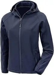 [Result Genuine Recycled] Womens/Ladies Hooded 3 Layer Printable Soft Shell Jacket