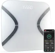 KoreHealth KoreScale G1-180KG Bluetooth Body Fat Scale with Smartphone App | Body Composition Analyser with Bluetooth | Digital Bathroom Weighing Scales Measure BMI, Muscle Mass, and Body Liquids