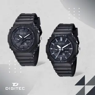 DIGITEC 數碼科技 個性潮流八角橡樹款電子錶 游泳防水 運動手錶 100M防水 夜光 日期 星期顯示 男錶 女錶