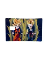 High-Quality Dragon Ball Z Goten and Kid Trunks Credit Card Skin Sticker