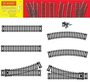Genuine Hornby Trakmat OO Model Train Track Extension Straight Curve Split Rail