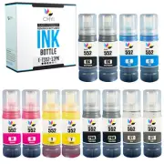 12 Pack T552 552 Ink Bottles Compatible for Epson EcoTank ET-8500 ET-8550
