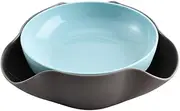 Nut Shell Collecting Snack Bowl, Double Dish Pistachios Bowl, Double Layer Dish Nut Serving Storage Bowl, Nut Shell Candy Storage with Food Waste Compartment, Detachable Nut Shell Organizer