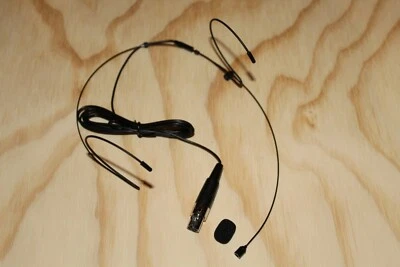 Black Double Earhook Headset Mic for Shure Wireless Body Packs