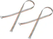 uxcell IDC Rainbow Wire Flat Ribbon Cable 2.54mm Pitch 10 Pin Connection Line FC Dual Female Gray Connector for DIY Experiment 2 Ft Length 2 Pcs