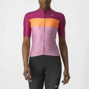 CASTELLI SALE $89.95 (RRP$169) AERO PRO W's JERSEY PINK/CORAL FLASH MAGENT LARGE