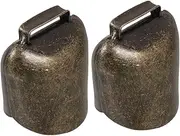 MOTHNUR 2 Pcs Farming Bell Accessories Vintage Animal Bell Door Bell Cat Bells Ring Bell Cat Collar with Bell Craft Cow Bells Cattle Hand Bell Dog Training Dog Clicker Pet Cloche Goat Bell