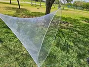 45-Inch Ballyhoo Fishing Hoop Net with Carrying Case, Clear Nylon, Baitcast Fishing