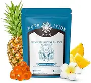 vitamin Organic Natural Sourcing Premium Feminine PH Balance Gummies for Women's Health, Immune Support, Hawaiian Pineapple Flavor Gluten-Free, Vegan -60 Count (60)